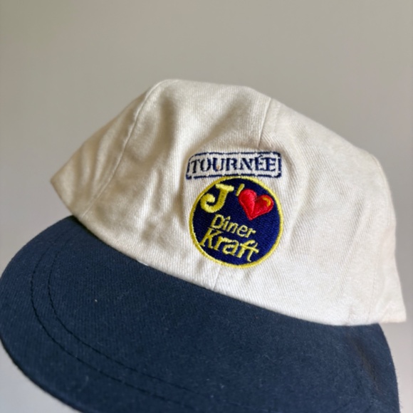 RARE vintage Kraft Dinner French Promo your dad hat 2 tone strap back - Picture 2 of 8